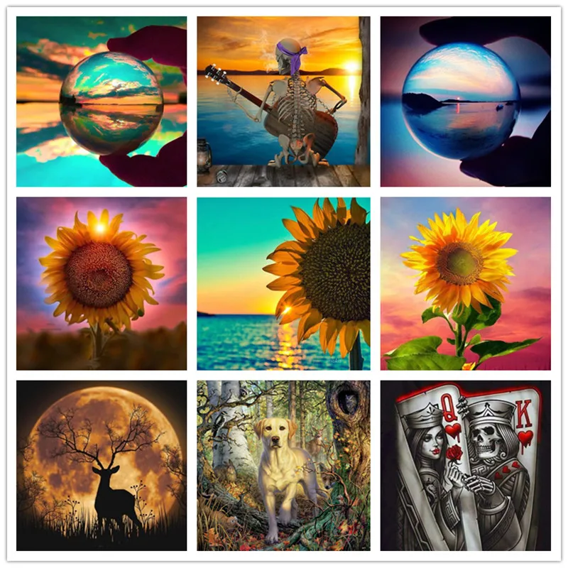 

Diamond Embroidery Sunset Scenery 5D DIY Diamond Painting Full Square Rhinestone Cross Stitch Decorative Landscape