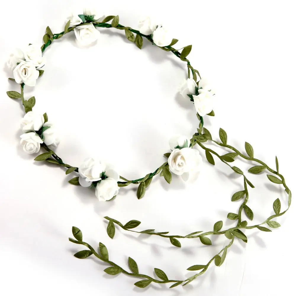 

MYTL 3 Flower / banquet! Headband Hair Accessories Wedding Floral head garland wedding Headband White