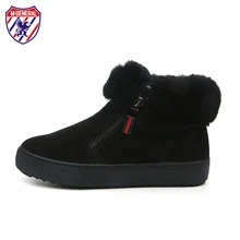 M.GENERAL Women Genuine Leather Winter Boots Woman Snow Boot Female Comfortable Ankle Shoes Breathable Platform Warm Shoe #0133