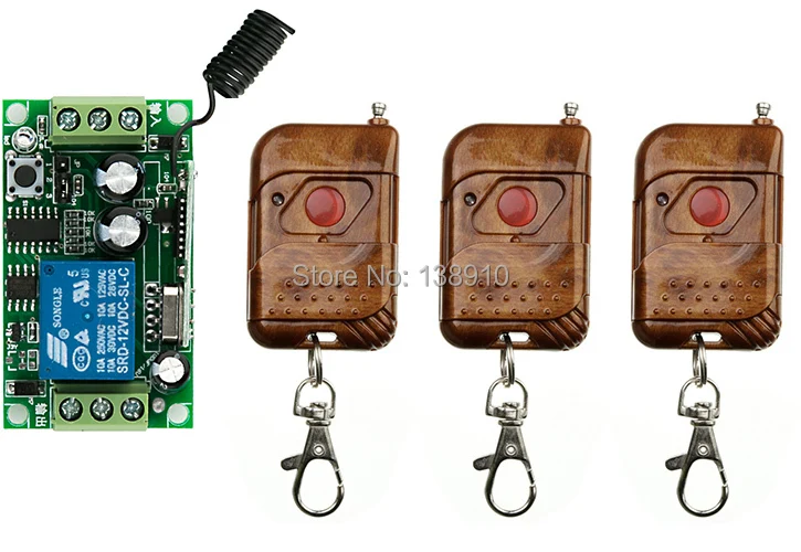 

Новый релейный выключатель света с дистанционным управлением, модуль радиоресивера и передатчик/лампа/окно/Гаражные Двери, 12 В постоянного тока, 1 канал, 10 А