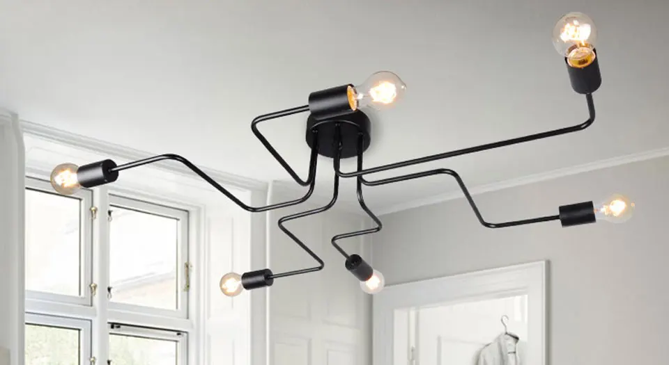 Винтажный подвесной светильник, современный промышленный светодиодный подвесной светильник для кухни, спальни, столовой, подвесной светильник E27, лампа для кофейни
