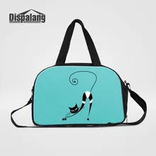 Сумки для путешествий с изображением животных кошек, женские холщовые сумки для ручной клади, сумки на плечо, женские пляжные сумки для отдыха и выходных