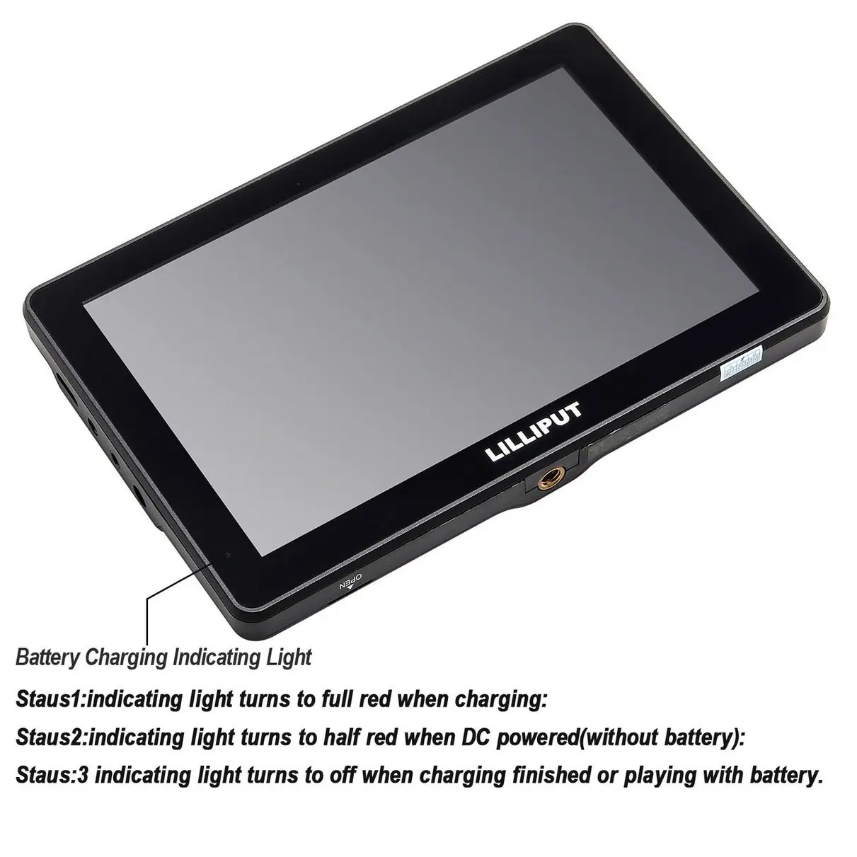 Lilliput MoPro7 Specific Monitor for GoPro Hero 3+ 4 Series for C/N/S DSLR Camera with 2600mAh Built-in Battery HDMI & AV Input