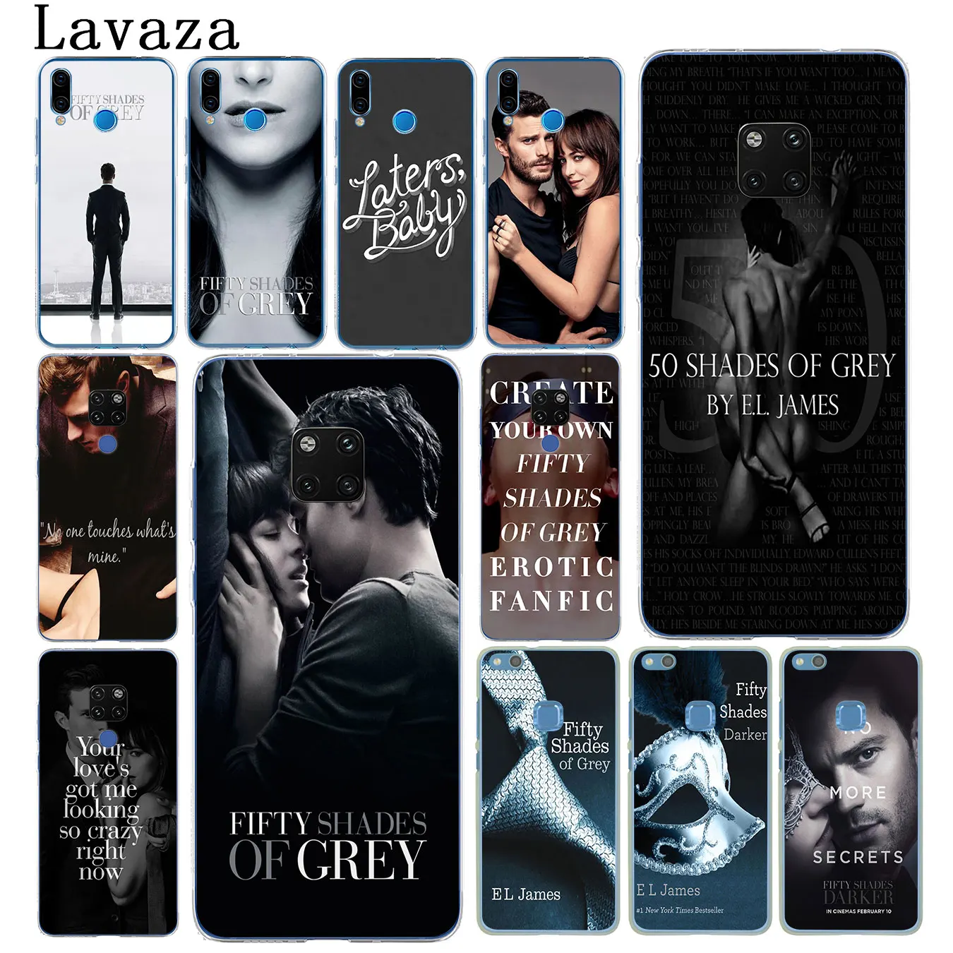 Твердый чехол для телефона Lavaza Fifty Shades of серый темнее Huawei Mate 30 20 Pro 10 Lite Y6 Prime Nova 5I 4 3i