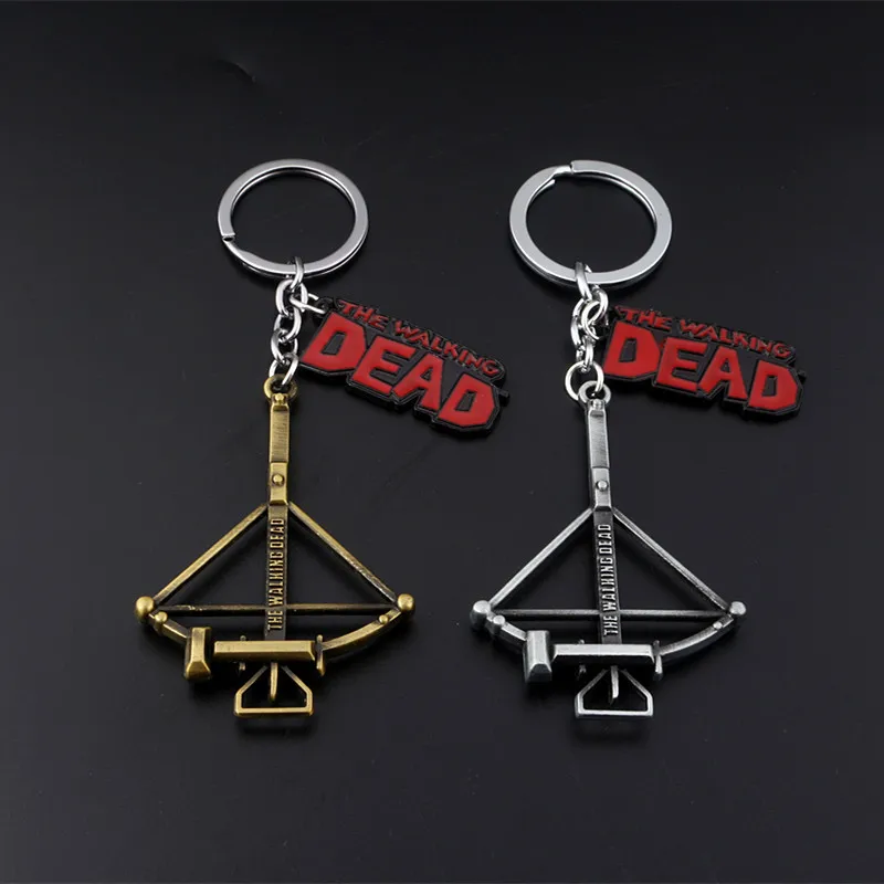 

Horror The Walking Dead Daryl Dixon Cross Bow Keychain Keyring Chain Red Dead Letter Key Chain Jewelry Gift For Fans