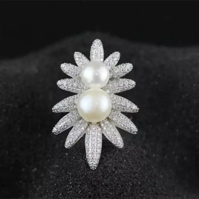 

Designer Fashion 925 Sterling Silver Jewelry 3A Cubic Zirconia Party Adjustable Ring