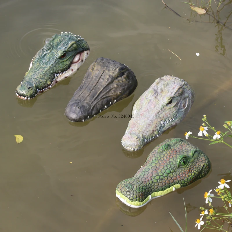 Открытый Сад украшения сад скалы рыбы пруд моделирование крокодил плавающие украшения креативные Животные Скульптура ремесла