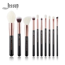 Jessup set Black Rose Gold Professional Makeup Brushes Set Beauty Tool Make up Brush Foundation Powder