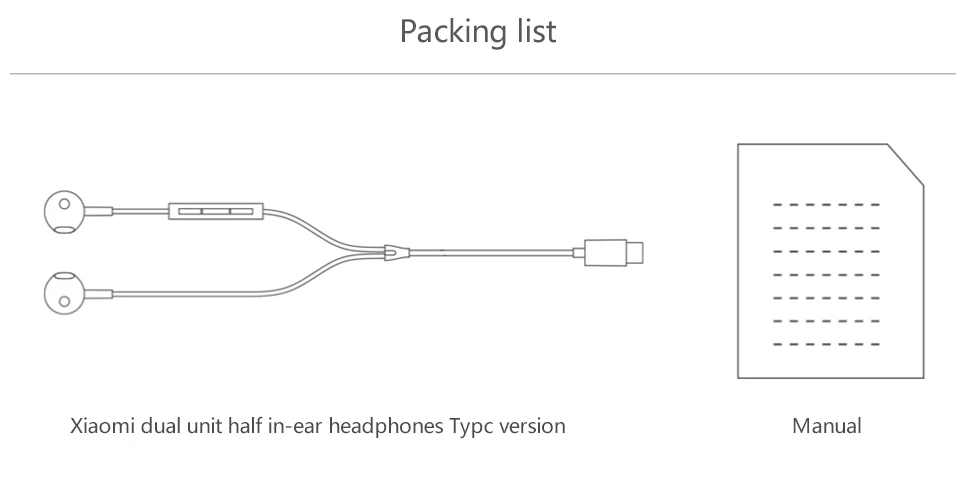 Xiao mi гибридные наушники постоянного тока type-C, разъем 3,5 мм, половинные наушники-вкладыши, USB, проводное управление MEMS mi crophone BRE02JY mi, наушники с двумя драйверами