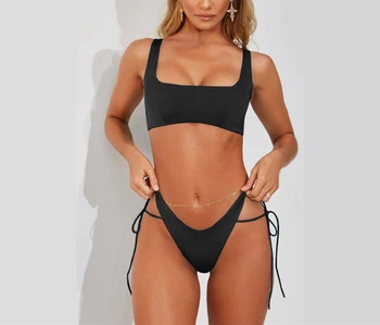 

Bikini 2019 Sexy Women Swimwear Brazilian Push Up Swimsuit Solid Beachwear Bathing Suit Thong Biquini Bikini Set Drop Shipping