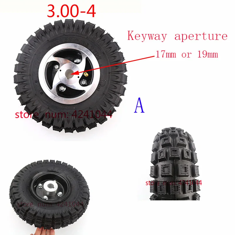 19mm cubo de roda keyway e pneu