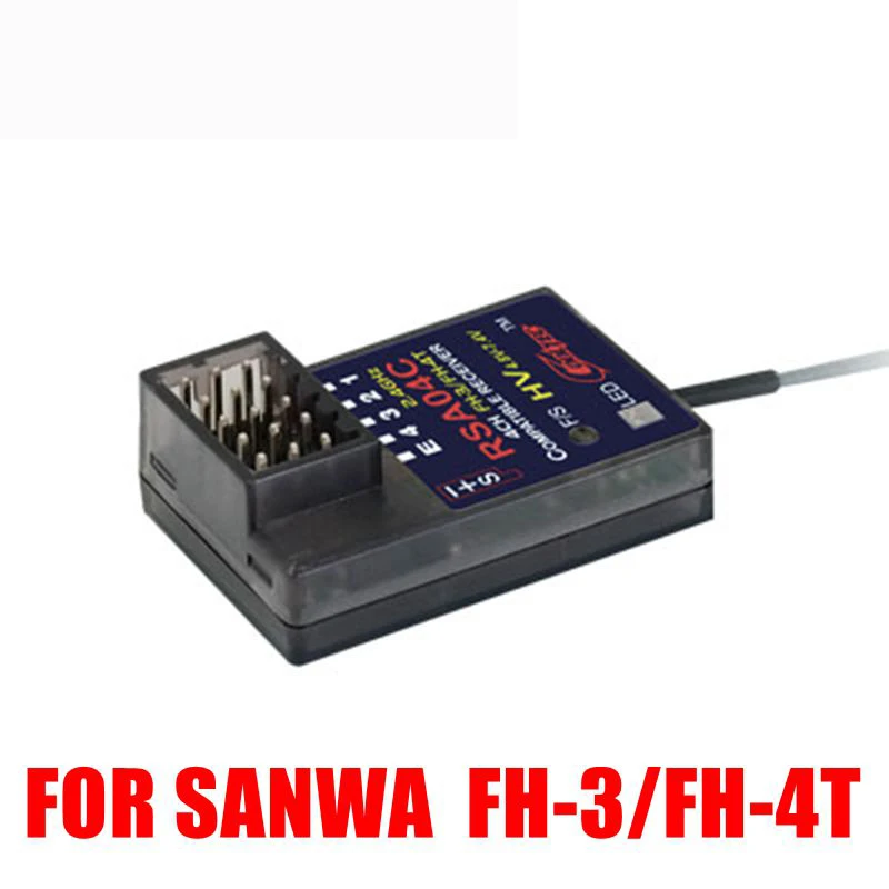 

RSA04C 4CH Receiver FH-3/FH-4T Compatible for Sanwa M12 M11X EXZES X MT-4 MX-3X GEMINI X MT-S MT-4S M12S