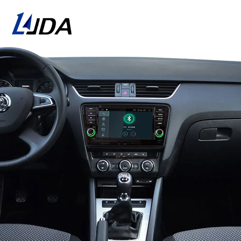 Discount LJDA Android 9.1 Car DVD Player For Skoda Octavia 2013 2014 2015 WIFI GPS Navigation 2 Din Car Radio Multimedia Canbus Stereo 5