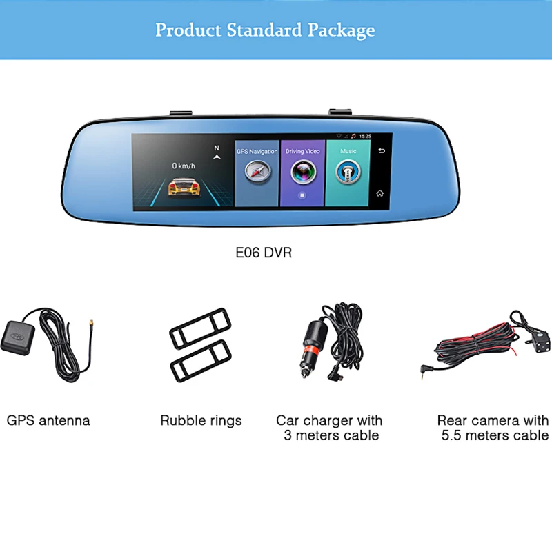 

2019 new 4G Car DVR 7.84" Touch ADAS Remote Monitor Rear view mirror dash camera OnReal Dual lens 1080P android dashcam WIFI