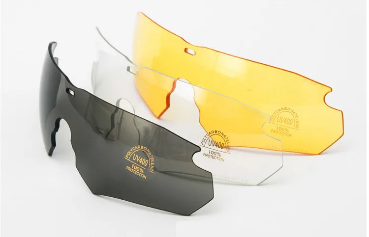 Best quality TR-90 Brand 3 Lens Army CS Goggles Sport Men Sunglasses Eyewear Protector Outdoor Gafas Ciclismo Sports Glasses