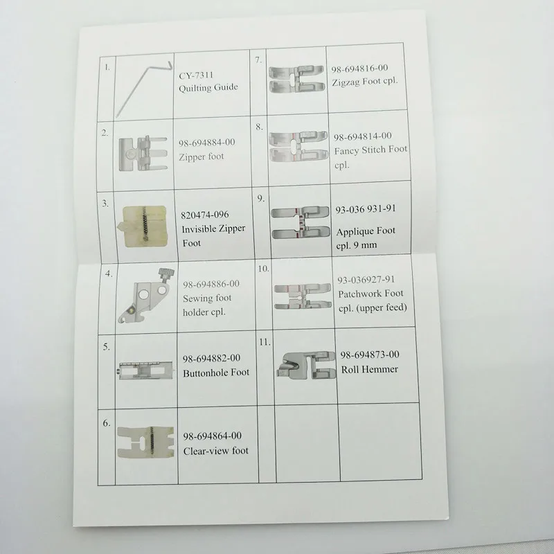 Cy-011-001 футов комплект для домашняя швейная машина pfaff нажимная лапка pfaff ноги 5BB5090