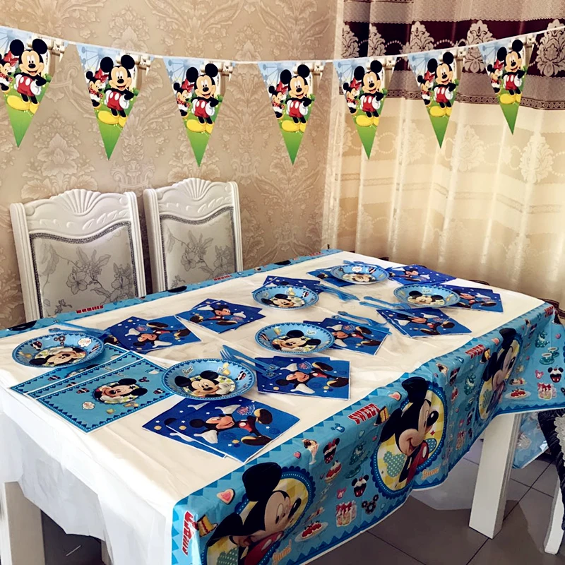 MICKEY MOUSE On the Go PLASTIC TABLE COVER ~ Birthday Party Supplies Cloth Decor 
