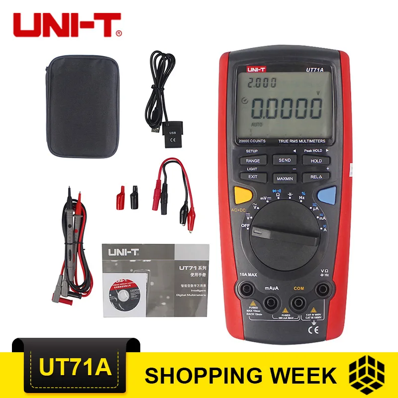 

UNI-T UT71A Intelligent Multimeter LCD Display Tester Meter USB Interface True RMS REL Auto Range