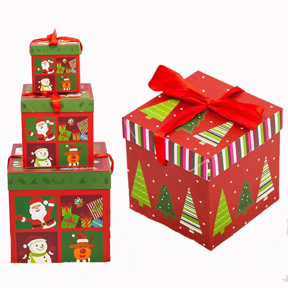 Buy 3PCS/Set Christmas Gift Box Large Present Wrapping