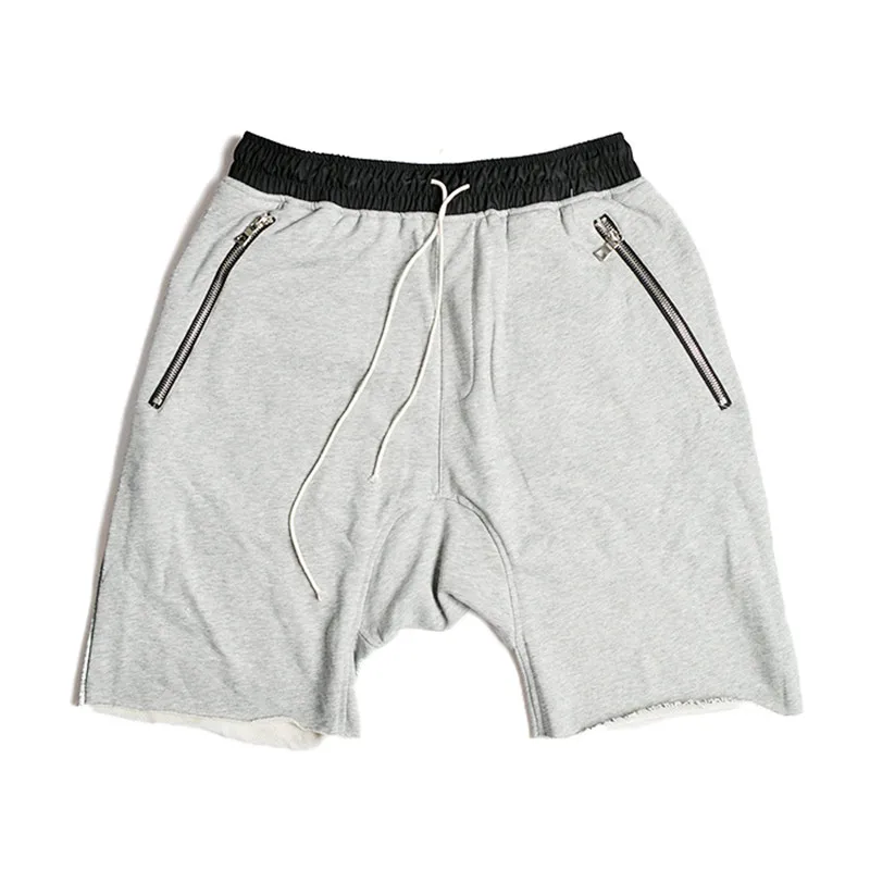 Хорошее качество мужские уличные хлопковые хип-хоп шаровары шорты разорванная одежда мужские ретро прямая промежность короткие брюки Бермуды плюс размер