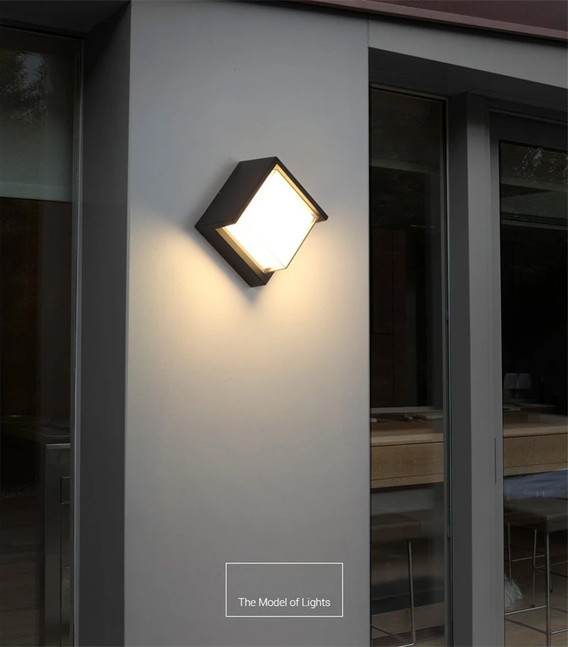 Открытый Современные настенный светильник алюминиевый водостойкие ржавчины 10 Вт светодиодный LED крыльцо огни Бра Настенные светильники