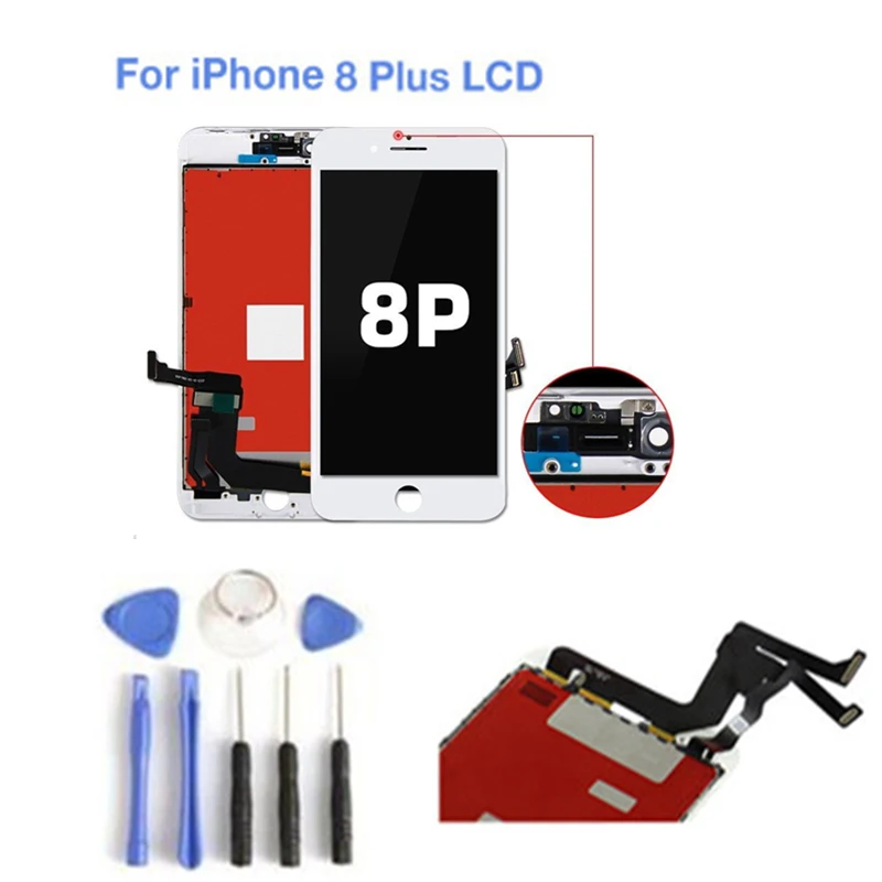 

AAA Quality LCD Screen For iPhone 8 plus Display Assembly Replacement with Original Digitizer Phone Parts for iphone 8p