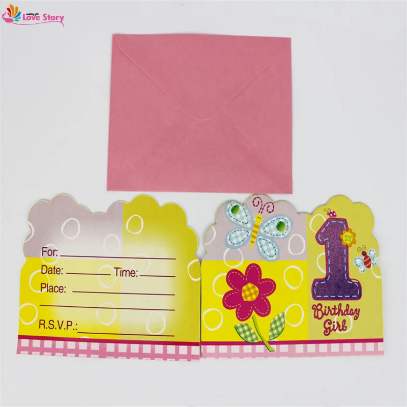 6 Pcs 1 D Anniversaire Bebe Fille Carte D Invitation Pour La Fete D Anniversaire D Enfants Fournitures Joyeux Anniversaire Decoration Kids Party Faveurs Aliexpress 6 Pcs 1 D Anniversaire Bebe Fille Carte D Invitation Pour La Fete D Anniversaire D Enfants Fournitures Joyeux Anniversaire Decoration Kids Party Faveurs Aliexpress