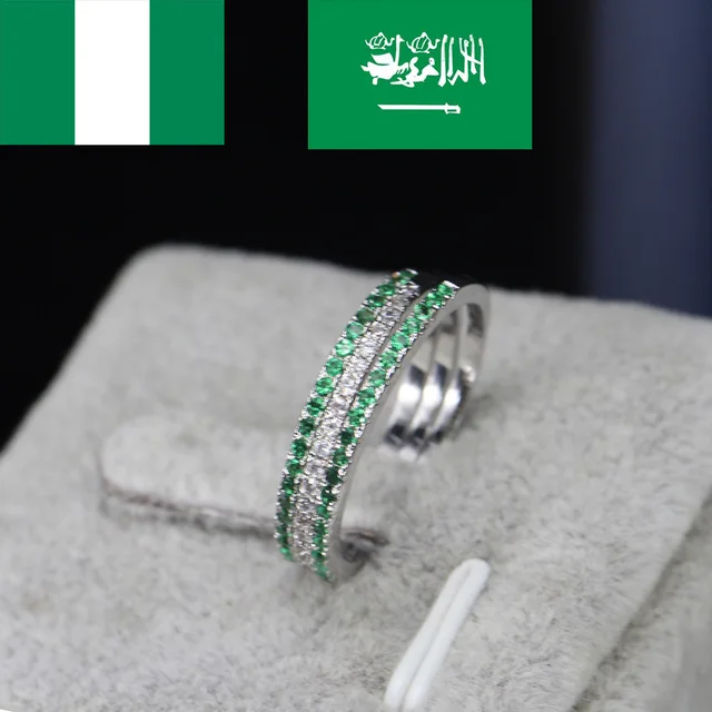 CWWZircons Brand Fashion 3 pcs Engegament Wedding Ring Set Mixed Color Round Red Green Blue Cubic Zirconia Rings For Women R016 style 10