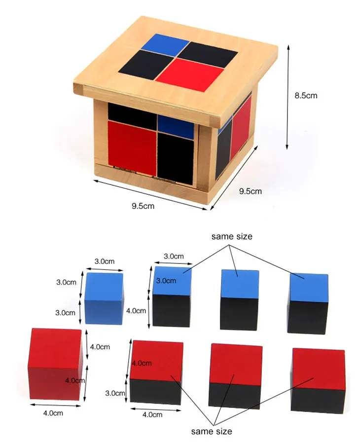 Монтессори Деревянные игрушки Бином куб Монтессори математические материалы дошкольного образования обучающие игрушки для детей MG1464H