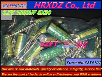 

SZFTHRXDZ 100PCS 6.3V 1500UF 8X20 electrolytic capacitor 1500UF 6.3V 8*20