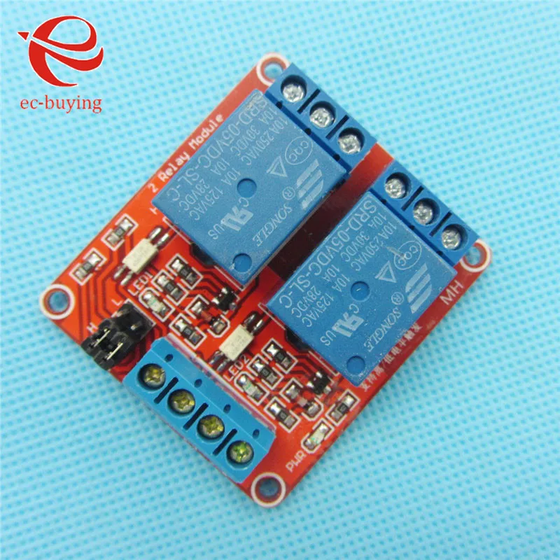 

5V 2 Channel 2 Road Relay Module with Optocoupler Isolation Supports High and Low Trigger