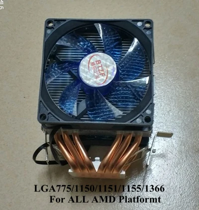 6 с тепловым стержнем heat pipe dual-Башня 4pin Процессор кулер LGA775 1150 1151 1155 1366 2011 охлаждения 9 см вентилятор 12V Светодиодный светильник Поддержка Intel AMD - Цвет лезвия: 2 fan