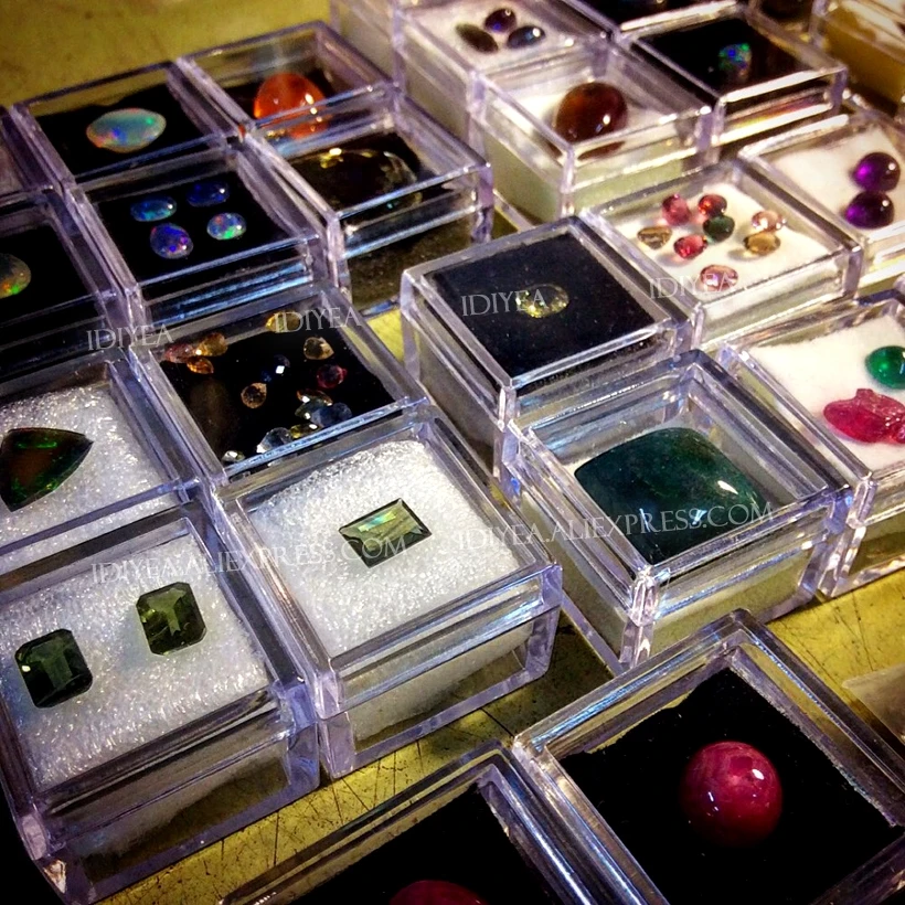 25x18mm Tiny Square Box Clear Plastic Storage for DIY Tool Nail Art Jewelry Accessory beads stones Crafts case container Jewelry Packaging