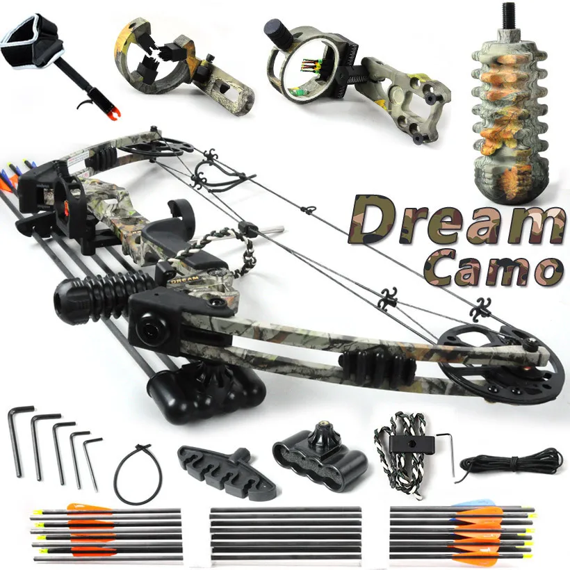 Dream,Camo,20 70lbs adjustable,Black and Camouflage,hunting compound