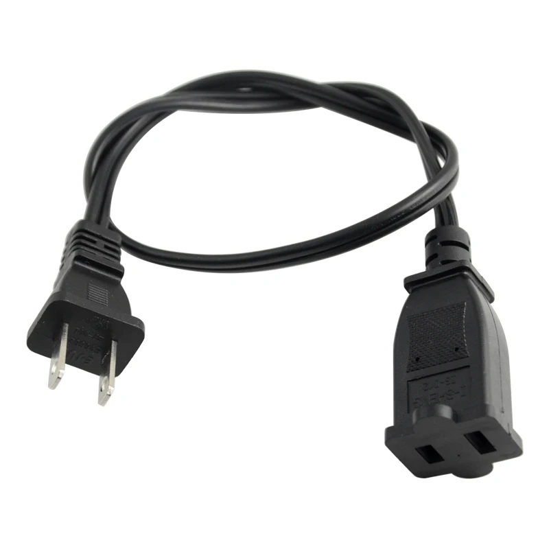 0.5M 10A US Plug Converter Power Supply 2 Pin AC Male US Connector