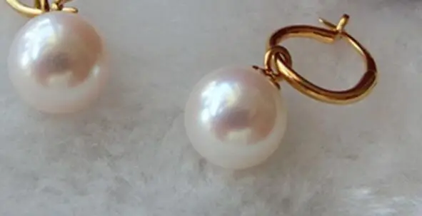

11-12MM NATURAL SOUTH SEA WHITE PEARL EARRING