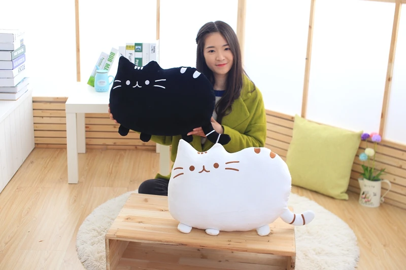 Kawaii gato almohada con PP algodón dentro galletas niños juguetes muñeca de Peluche juguetes gran cojín Peluche regalo para amigos niños Kawaii gato almohada con PP algodón dentro galletas niños juguetes muñeca de Peluche juguetes gran cojín Peluche regalo para amigos niños