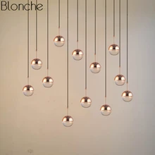 Nordic Crystal Glass Ball Pendant Lights Gold Led Modern Hanging Lamp for Home Living Room Loft Industrial Decor Light Fixtures lukloy pendant lights industrial hanging spider light modern lamp light adjustable nordic retro living room loft light lamp