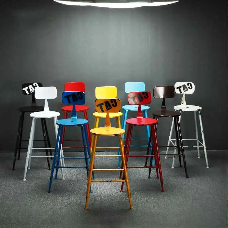 Нордический кованый барный стул бар Ktv офисная стойка специальный стул креативный высокий барный стул простой кожаный арт барный стул