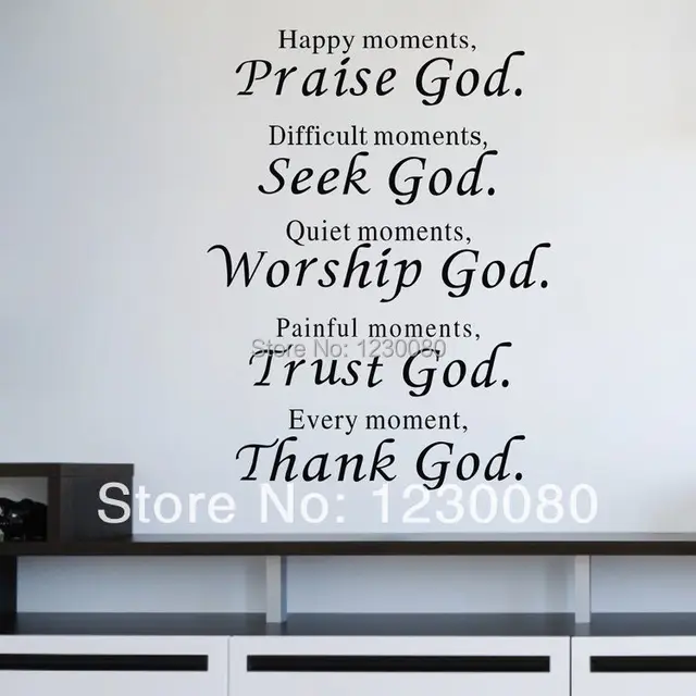 Details over Vinyl Woorden Citaat gedicht Dank God