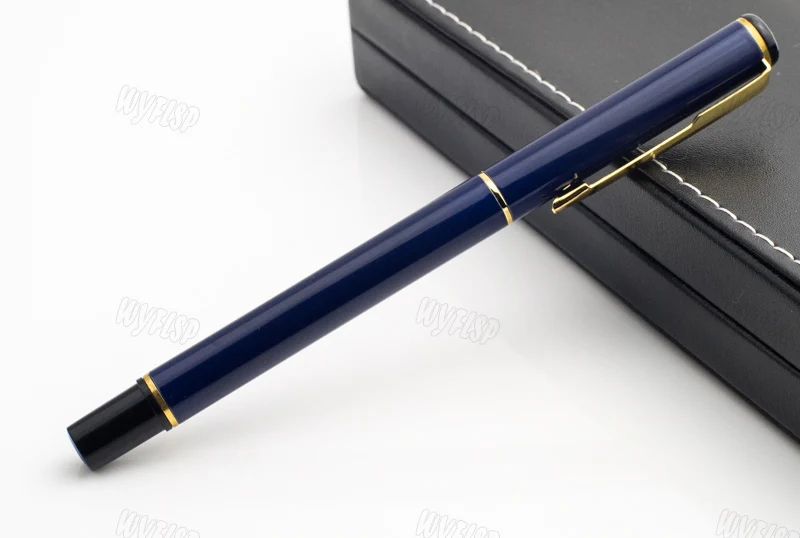 Высококачественная Новая металлическая шариковая ручка роликовые шариковые ручки подарки пишущие перо средние школьные принадлежности - Цвет: Blue