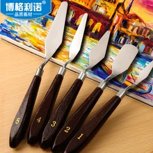 BGLN, 5 шт., инструменты для рисования маслом, лезвие ножа, смешанные скребок для палитры из нержавеющей стали, набор, ножи-шпатели для рисования