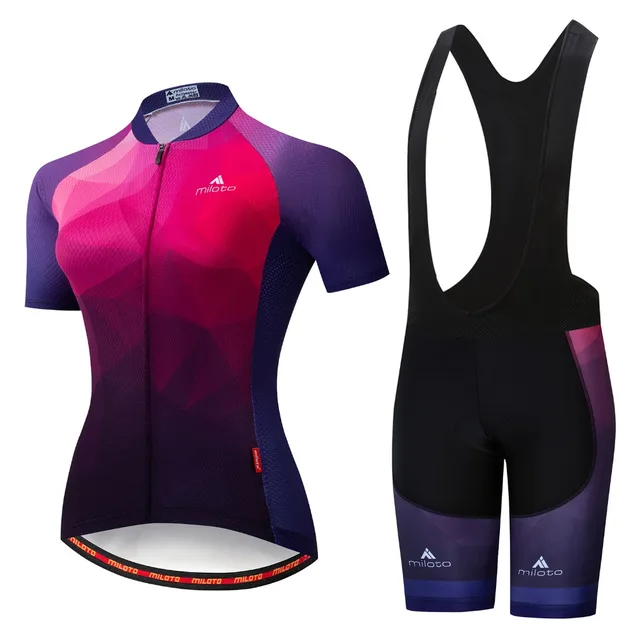 Abbigliamento Ciclismo Donna Traspirante Cerniera Maglia da Ciclismo Imbottite Pantaloncini Asciugatura Rapida Montagna Bicicletta Outdoor Cycling Jersey