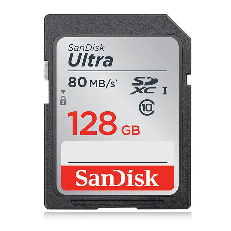 SanDisk SD карта 16 Гб оперативной памяти, 32 Гб встроенной памяти, 64 ГБ 128 ГБ 256 Гб карта памяти 80 МБ/с. U1 170 МБ/с. U3 V30 4 K для цифровой зеркальной камеры Canon Nikon SLR Камера съемки видео в формате 4 K - Емкость: 80MB--128GB