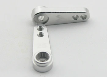 

2PCs 25T Aluminum Metal Servo Horn Arm Rocker Silver Black For RC Car Upgrade Parts Axial SCX10 Wraith Model Truck Crawler