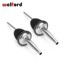 2 шт./лот Нержавеющая сталь бутылки вина Ликер Дух Pourer потока Бутылка Pourer Носик вина пробка Barware масла бутылки вина Poure