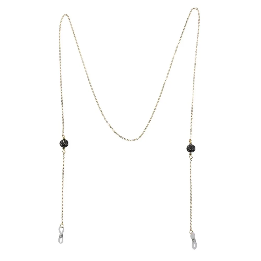 

Уникальные Белые и черные стразы, очки для очков, солнцезащитные очки, держатель для очков, ожерелье для женщин и мужчин, ювелирное изделие