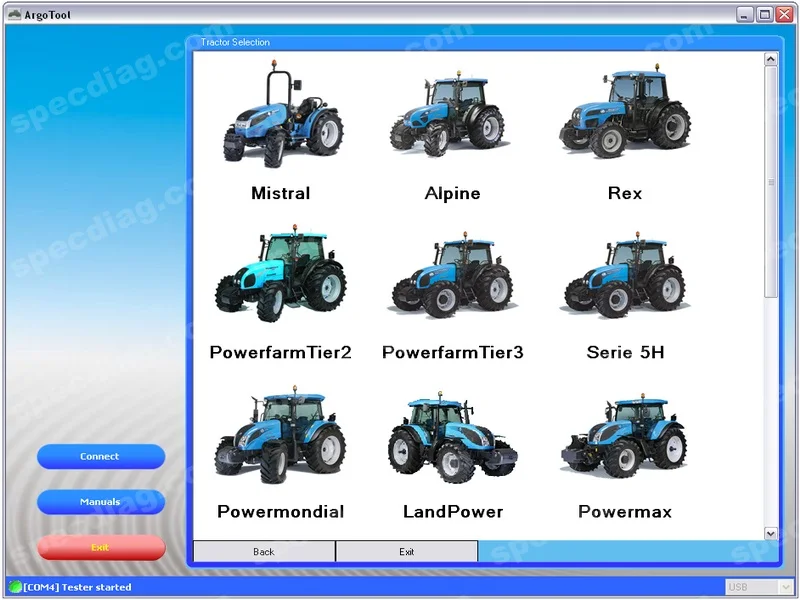Диагностическое программное обеспечение Argo Tool 3.3.0.3 для Landini и McCormik и Valpadana