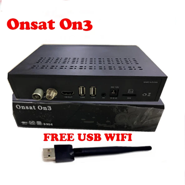 

onsat3 africa Onsat On3 DVB-S2/T2 Combo mepg4 gprs powervu autoroll decoder with Tcam code supports 3g wifi gprs sim inside
