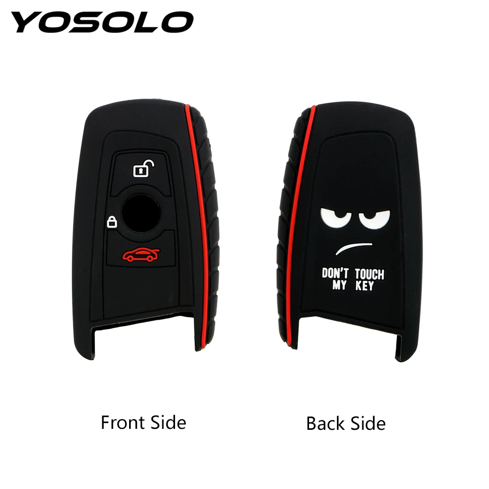 

YOSOLO Key Protect Bag For BMW E30 E34 E36 E39 E46 F10 F11 F31 Car Key Case Cover Silicone 3 Buttons Remote Key Shell Fob